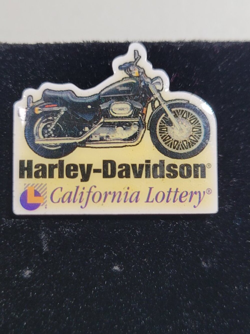 Lapel Pin HARLEY-DAVIDSON California Lottery 2001 Vintage Novelty Collectible